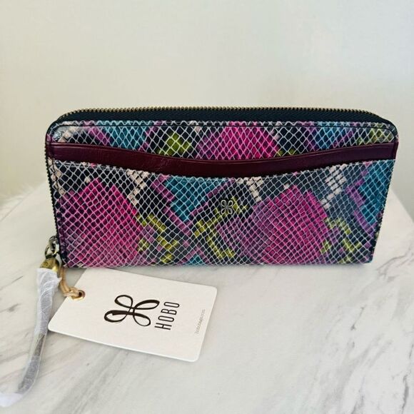 HOBO Max Large‎ Zip Around Leather Continental Wallet, Organization, Mosaic, NWT - Picture 8 of 14
